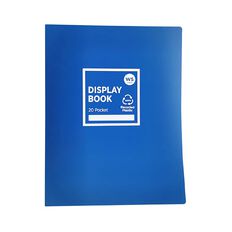 WS Post Consumer Waste PP Display Book 20 Blue Mid