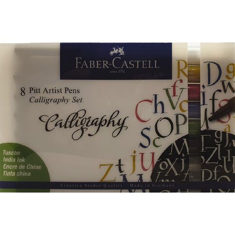 Faber-Castell Pitt Artist Pens Calligraphy 8 Pack