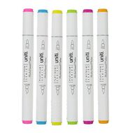 Uniti Dual Ended Markers Neon 6 Pack
