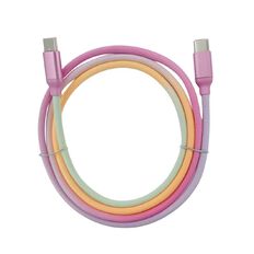 Lifestyles USB C To USB C 1m Cable Rainbow