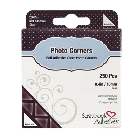 3L Scrapbook Adhesives Paper Corners 250 Pack Clear