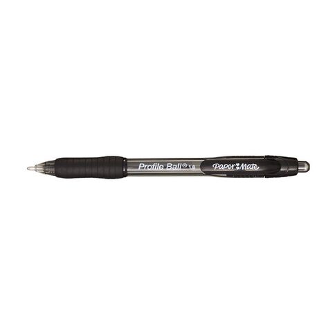 Paper Mate Profile Retractable 1.0mm Ball Pen Black 2 Pack