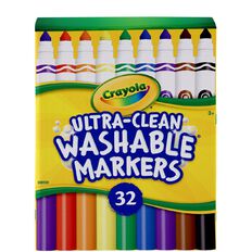 Crayola 32 Pack Classic Ultra-Clean Washable Broadline Marker Deskpack
