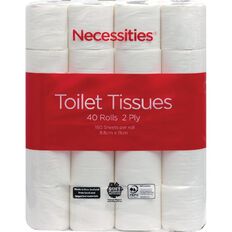 Necessities Brand Toilet Tissue 40 Pack White