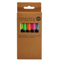 WS Slim Highlighter Assorted 5 Pack