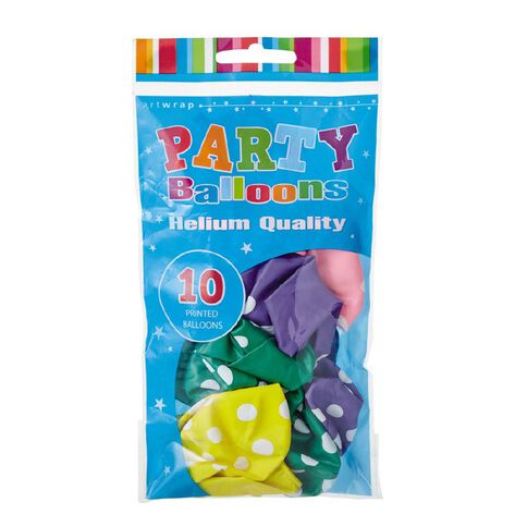 Artwrap Printed Balloons Spot Assorted 30cm 10 Pack