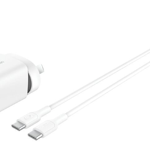 Belkin Boostcharge Single USB-C Wall Charger 25W White