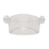 Living & Co Corner Shower Caddy Plastic Suction Clear One Size