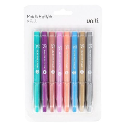 Uniti Metallic Highlighters 8 Pack