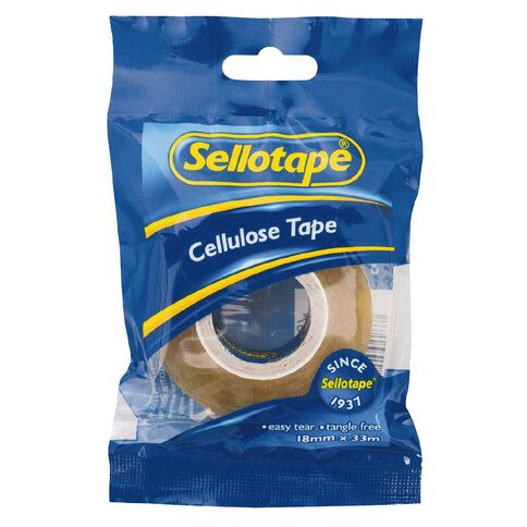 Sellotape Cellulose Tape 18mm x 33m Clear