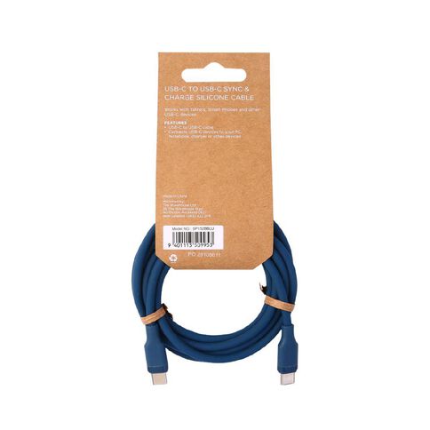 Lifestyles C To C Cable 2M Silicone Blue