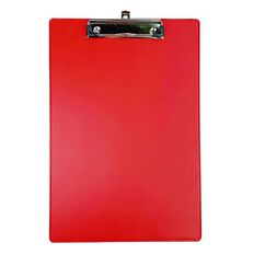WS Clipboard Single PVC Red Mid Foolscap