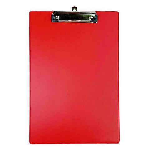 WS Clipboard Single PVC Red Mid Foolscap