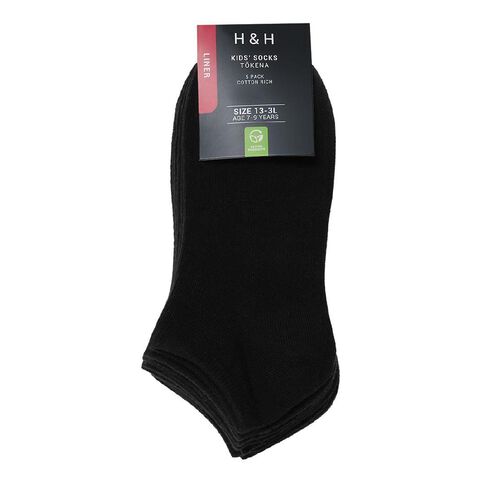 H&H Kids' Plain Liner Socks  5 Pack