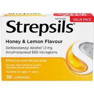 Strepsils Honey Lemon Lozenges 36s