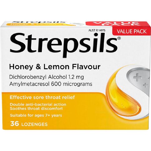 Strepsils Honey Lemon Lozenges 36s