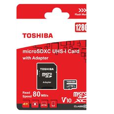 Toshiba R80 MicroSD Card with Adapter 128GB