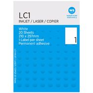 WS A4/1 20 Labels