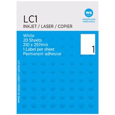 WS A4/1 20 Labels