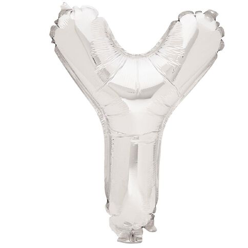 Artwrap Foil Balloon Y Silver 35cm