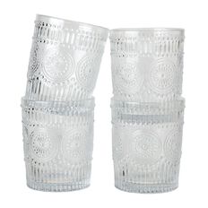 Living & Co Boho Moroccan Double Old Fashioned Glass 4 Pack