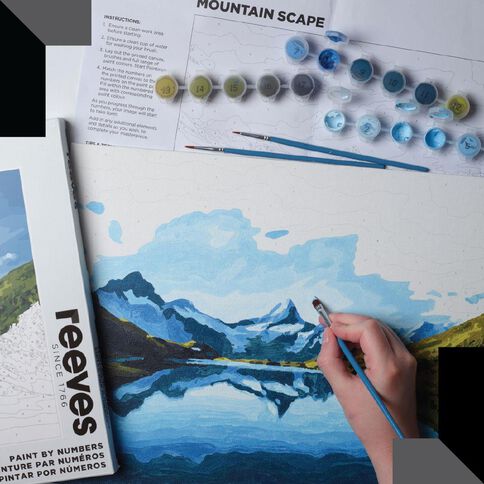 Reeves Paint By Numbers Mountain Scape 12 x 16 inch