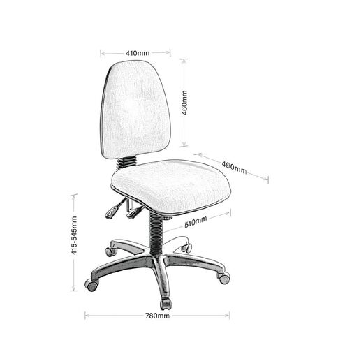 Eden Spectrum Deluxe 3 Lever Highback Ergonomic Chair Ebony