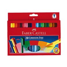 Faber-Castell Connector Felt Pens Multi-Coloured 20 Pack