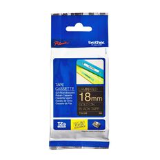 Brother TZE344 Laminated Tape Gold On Black 18mm x 8m