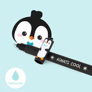 Legami Penguin Erasable Gel Pen Turquoise