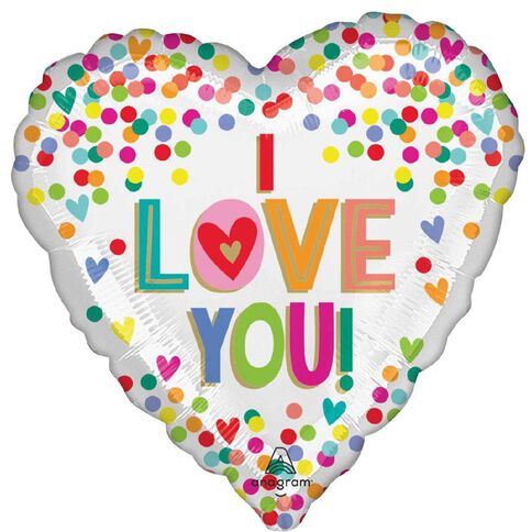 Anagram 45cm Standard HX I Love You Birthday Dots Heart