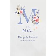 John Sands Mothers Day Card Mother M Is For Mother