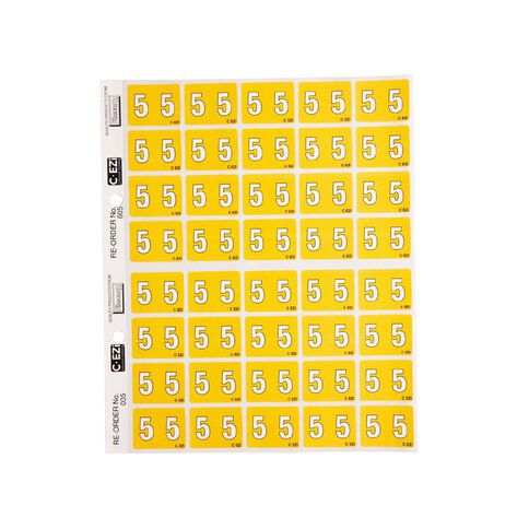 Filecorp Coloured Labels 5 Yellow Mid