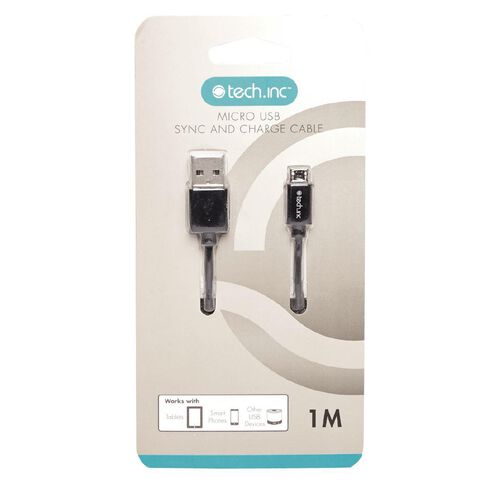 Tech.Inc Micro USB Cable 1m Black