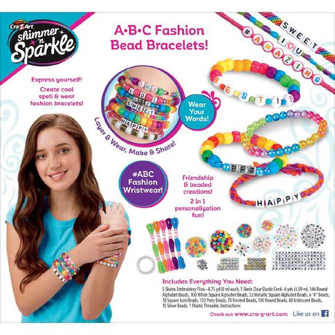 Shimmer n Sparkle ABC Fashion Bead Bracelets