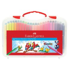 Faber-Castell Fiesta Fibre-tip Pens Plastic Case of 48