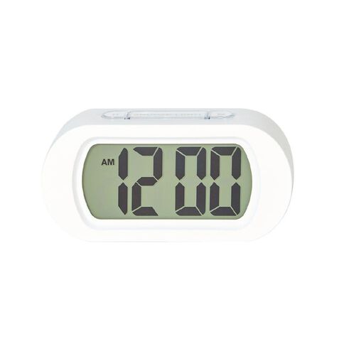 Living & Co Oval Alarm Clock White