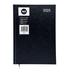 WS 2025 Date To Page Standard Diary Black A5