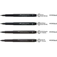Faber-Castell Pitt Artist Pens Thick Black 4 Pack
