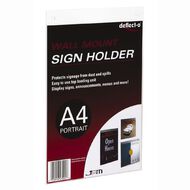 Deflecto Menu Holder Wall Portrait Clear A4