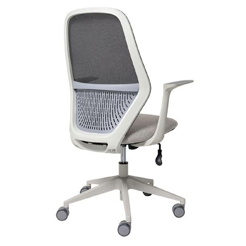 Buro Seating Mondo Soho Chair Light Grey Mesh With Arms