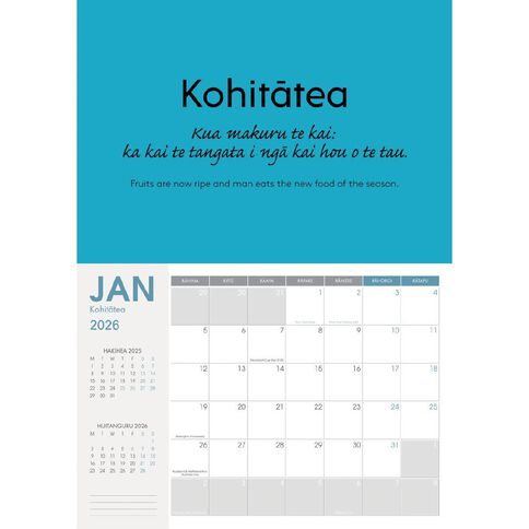 Collins 2026 Wall Calendar Bilingual Multi-Coloured A4