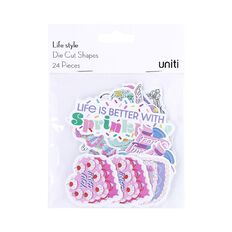 Uniti Life Style Cardstock Die Cut Shapes