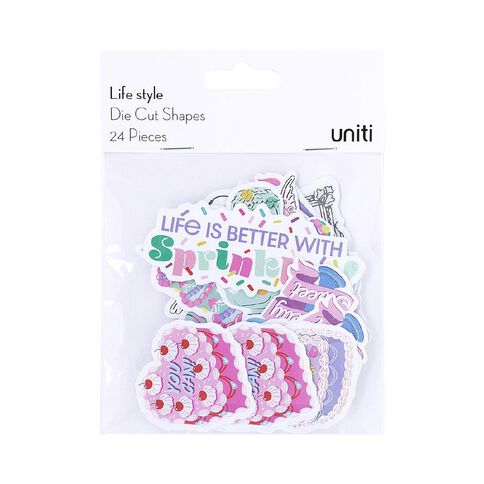 Uniti Life Style Cardstock Die Cut Shapes