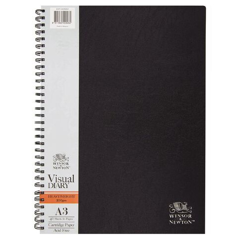 Winsor & Newton Visual Diary Heavy Spiral 200gsm A3 40 Sheets