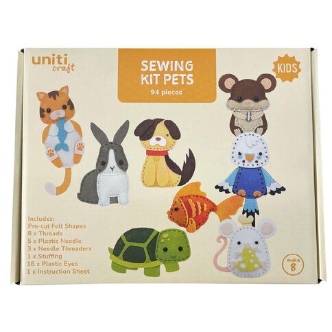 Uniti Kids Sewing Kit Pets