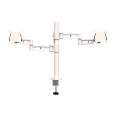 Accent Quick Ship Independent Double Monitor Arm White