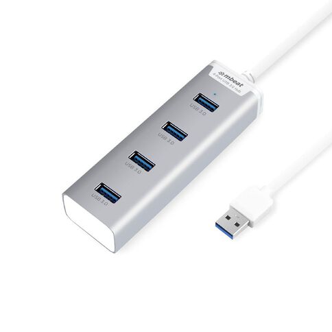 mbeat Stick 4 Port USB 3.0 Hub Silver