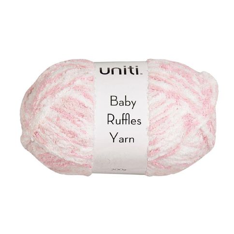Uniti Yarn Baby Ruffles Pink/White 200g