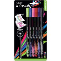 Bic Intensity Fineliner Fine Point Pens Assorted 6 Pack